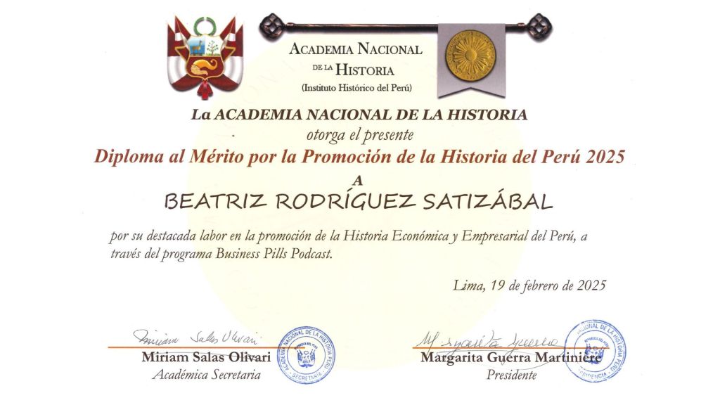 Palabras de agradecimiento por el reconocimiento de la Academia Nacional de Historia (Perú)